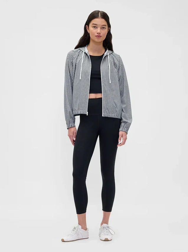 Veste coupe-vent GapFit Tech à carreaux