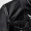 Veste courte en cuir verni vegan Gapstudio