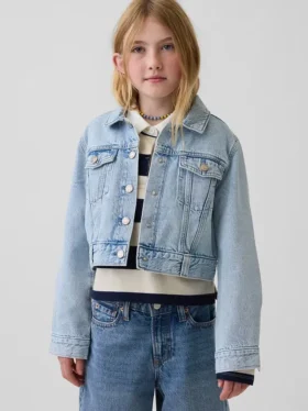 Veste courte en jean pour enfant
