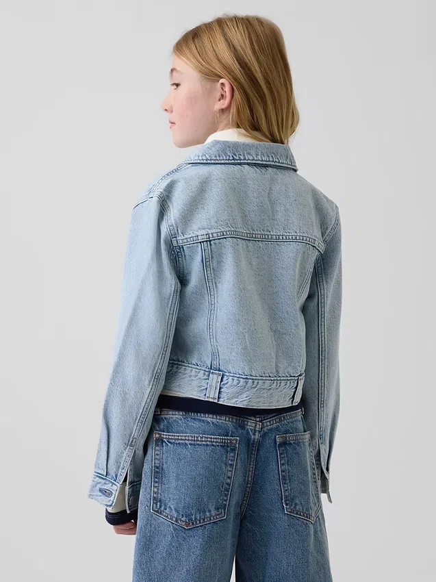 Veste courte en jean pour enfant