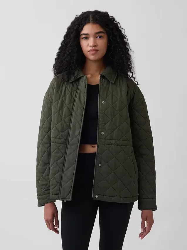 Veste de campagne matelassée et cintrée