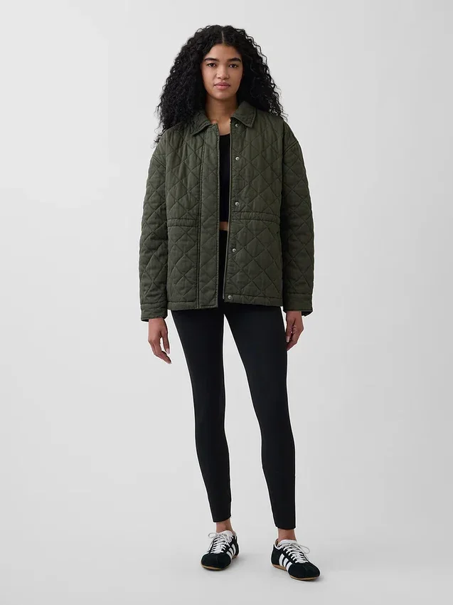 Veste de campagne matelassée et cintrée
