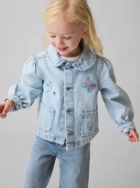Veste de travail en denim brodée pour Bébé & Enfant