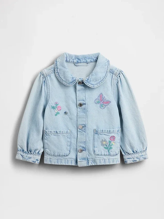 Veste de travail en denim brodée pour Bébé & Enfant