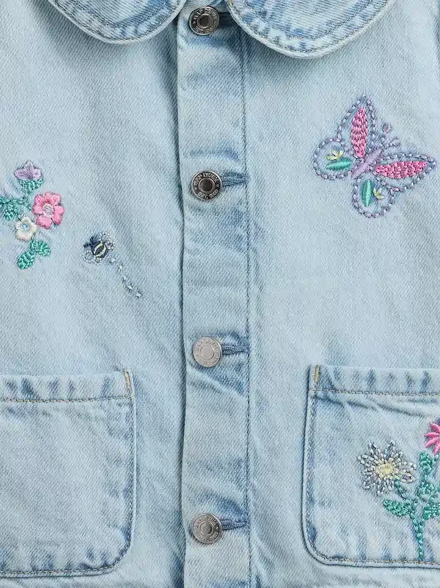 Veste de travail en denim brodée pour Bébé & Enfant