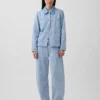 Veste de travail en denim rayé
