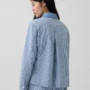 Veste de travail en denim rayé