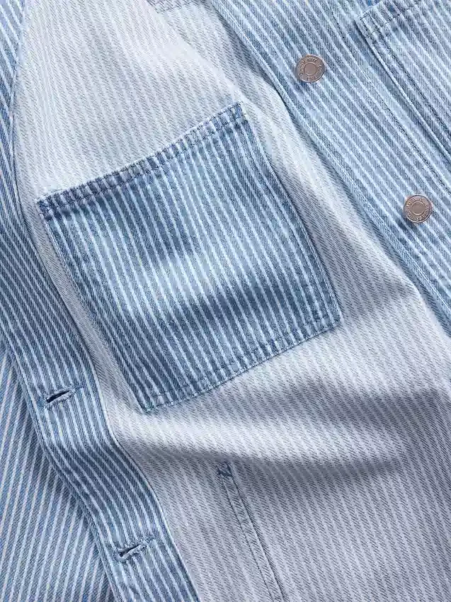Veste de travail en denim rayé