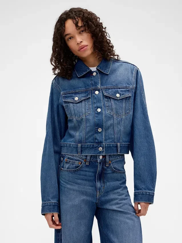 Veste en denim courte et ample GAP × Victoria Beckham