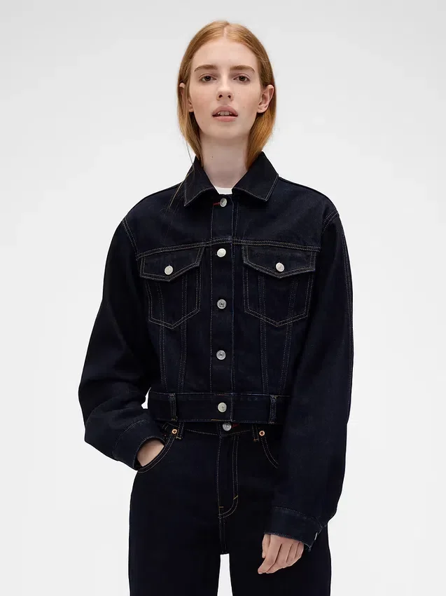 Veste en denim courte et ample GAP × Victoria Beckham