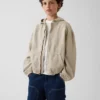 Veste en denim décontractée à capuche pour enfant