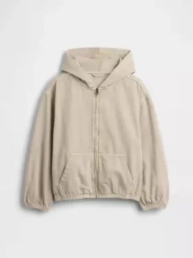 Veste en denim décontractée à capuche pour enfant