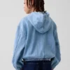 Veste en denim décontractée à capuche pour enfant