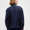 Veste en denim emblématique oversize ultra-douce à manches ballon
