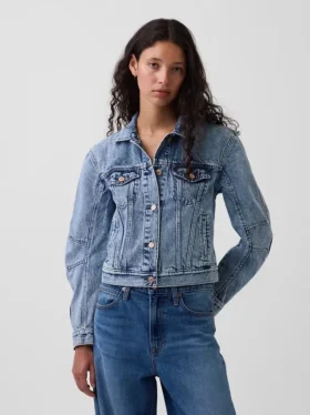 Veste en denim « Icon » à manches évasées