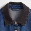 Veste en denim longue et ajustée