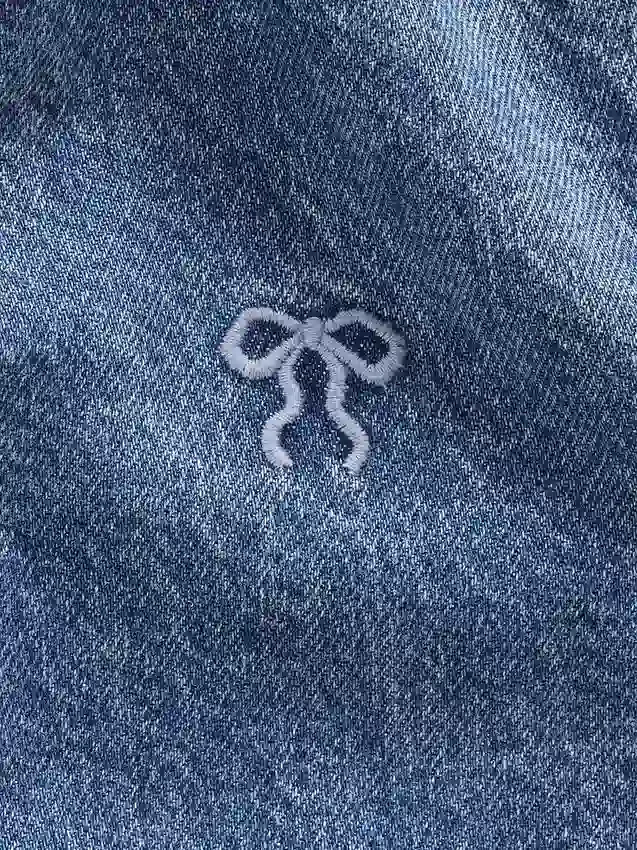 Veste en denim pour enfant à poches plaquées