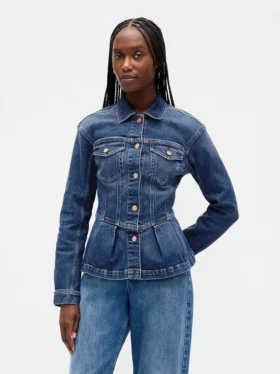 Veste en jean à basque