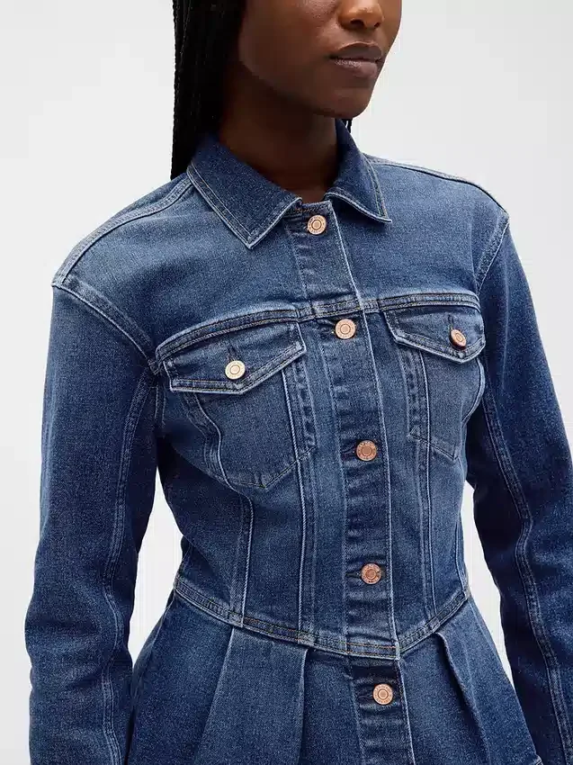 Veste en jean à basque