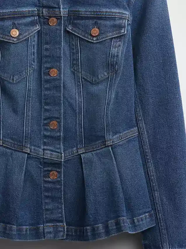 Veste en jean à basque