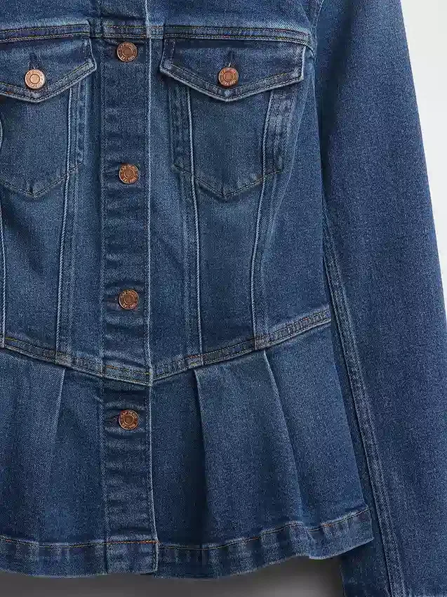 Veste en jean à basque