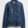 Veste en jean à basque
