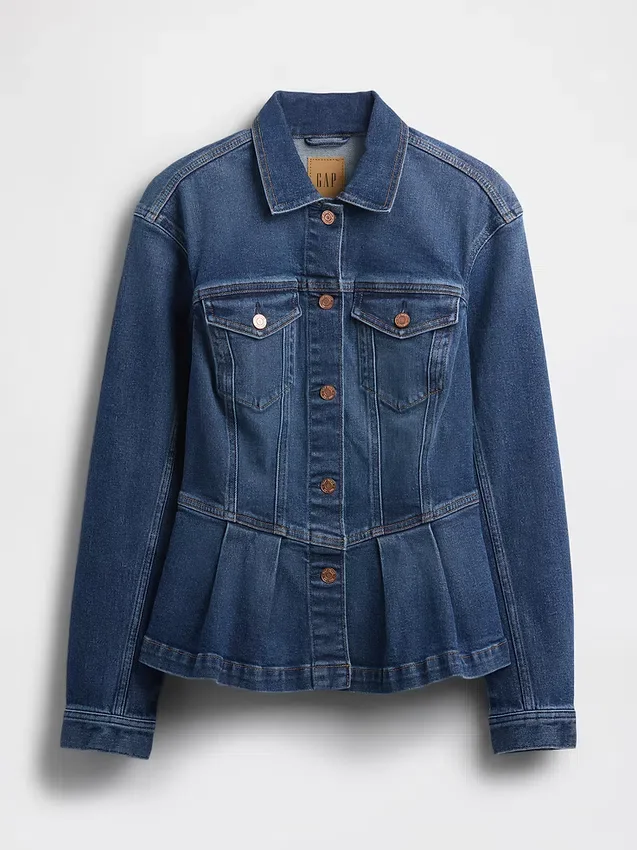 Veste en jean à basque