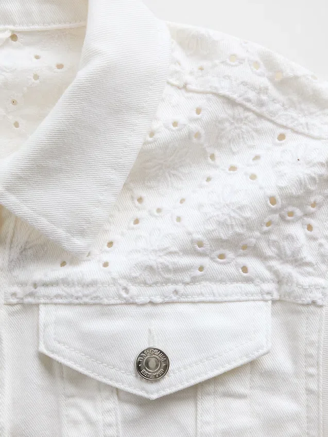 Veste en jean à œillets pour enfant