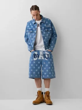 Veste en jean oversize à pois « Icon » GAP × Awake NY