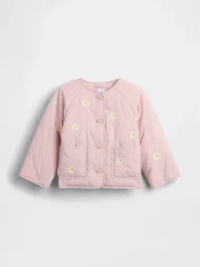 Veste matelassée brodée de fleurs pour Bébé & Enfant
