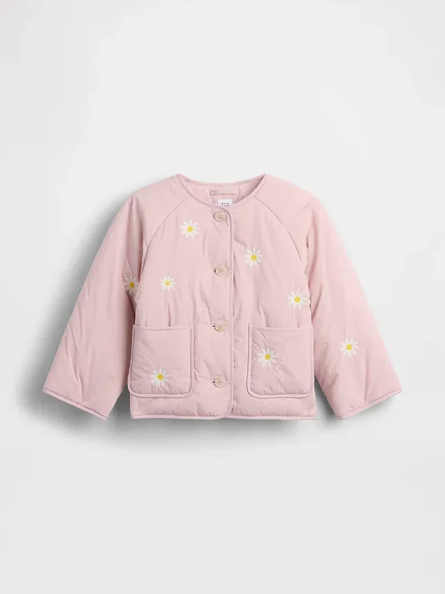 Veste matelassée brodée de fleurs pour Bébé & Enfant