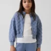 Veste matelassée à fermeture éclair oversize pour enfant