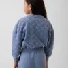 Veste matelassée à fermeture éclair oversize pour enfant