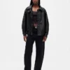 Veste oversize en cuir vegan