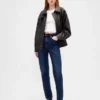 Veste oversize en cuir vegan