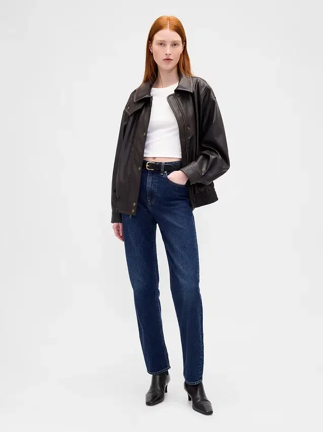 Veste oversize en cuir vegan