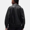 Veste oversize en cuir vegan