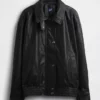 Veste oversize en cuir vegan