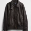 Veste oversize en cuir vegan