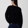 Veste-pull texturée 100 % coton