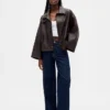 Veste swing en cuir vegan