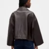 Veste swing en cuir vegan