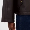 Veste swing en cuir vegan