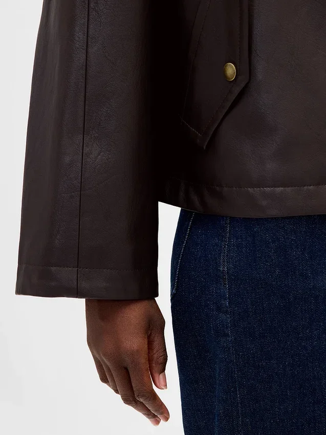 Veste swing en cuir vegan