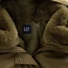 Veste utilitaire à capuche doublée de fausse fourrure