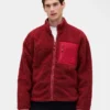 Veste zippée oversize en sherpa recyclé avec logo