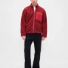 Veste zippée oversize en sherpa recyclé avec logo