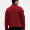 Veste zippée oversize en sherpa recyclé avec logo