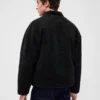 Veste zippée oversize en sherpa recyclé avec logo