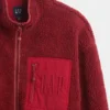 Veste zippée oversize en sherpa recyclé avec logo